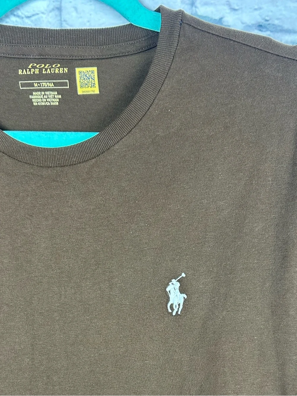 Polo Ralph Lauren Brown Crewneck Jersey T-Shirt Pony Logo Cotton Tee Medium NWT